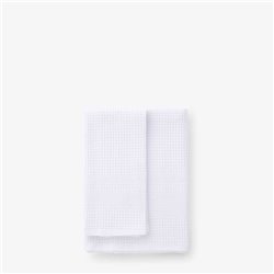 Set 1+1 asciugamani viso e ospite Linea Oro Nido d'ape in 100% cotone per Hotel e BeB