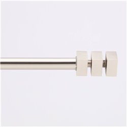 Bastone per tenda estensibile 110-200cm LineaOro art.Quadrato in acciaio Grigio Lucido