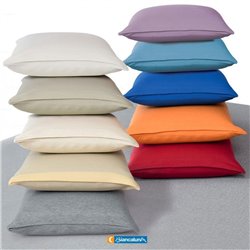 Coppia Federe Bianche Biancaluna Linea Colored in 100% puro cotone per Hotel e BeB