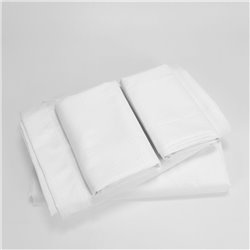 Completo Letto No Stiro Martellato SINGOLO Bianco per Hotel e BeB