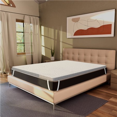 Topper 5cm in memory foam Singolo stabile e morbido 80x190cm