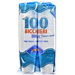 IMB BICCHIERI PLASTICA TRASPARENTI 200CC - 100PZ