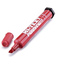 Pennarelli marcatori punta tonda grossa colore ROSSO Permanent Hi-text 830 12 pz