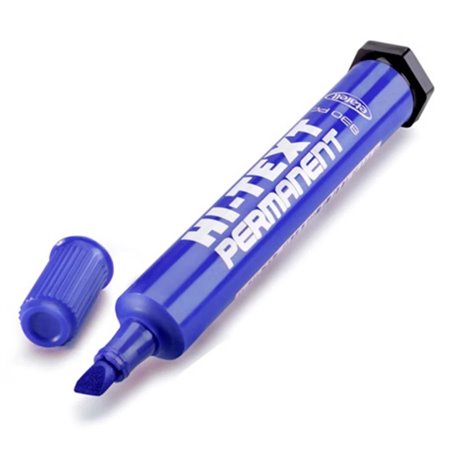 Pennarelli marcatori punta tonda grossa colore BLU Permanent Hi-text 830 12 pz