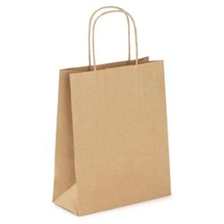 Shopper carta, busta in carta, shopper carta 50 pezzi colore avana 22x10x17